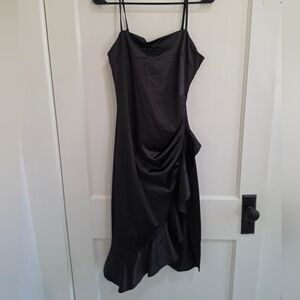 Inspired Hearts Black Asymmetrical Dress
